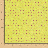 Polka Dots 3mm Lime-Buganvilla Stretch Gabardine - Ribes y Casals