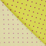 Polka Dots 3mm Lime-Buganvilla Stretch Gabardine - Ribes y Casals