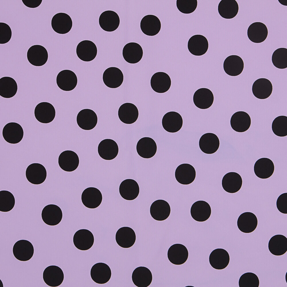 Mauve Schwarz Polka Dots Krepp 33mm - Ribes y Casals