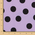 Mauve Schwarz Polka Dots Krepp 33mm - Ribes y Casals