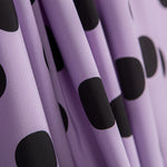Mauve Schwarz Polka Dots Krepp 33mm - Ribes y Casals