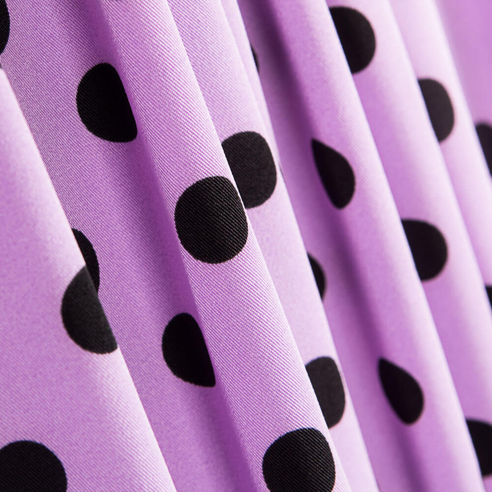 Twill Stretch Twill Mauve Mauve Schwarz - Ribes y Casals