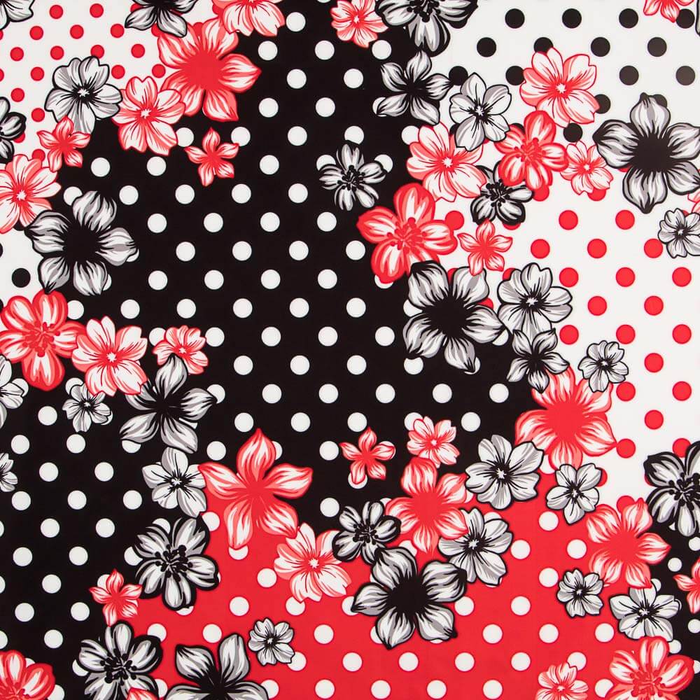 Bielastic Flower Polka Dots Mix Rot - Ribes y Casals