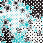 Bielástico Flower Polka Dots Mix Türkis - Ribes y Casals
