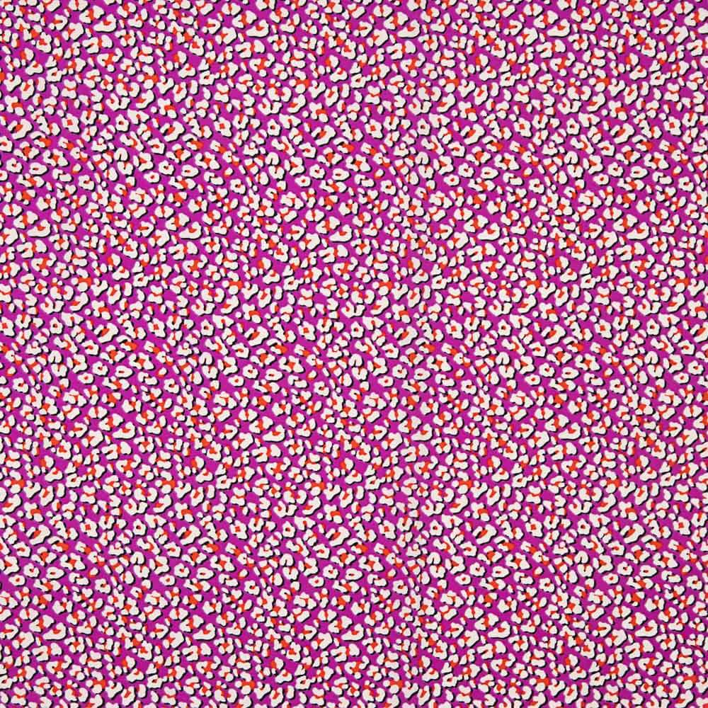 Krepp Polyester Leopard Rosa - Ribes y Casals