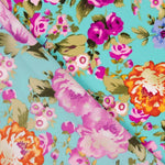 Cretona Polyester Krepp Cretona Nita Türkis - Ribes y Casals