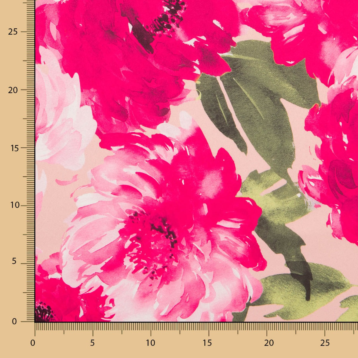 Fama Stretch Blume Pinselstriche Fuchsia - Ribes y Casals