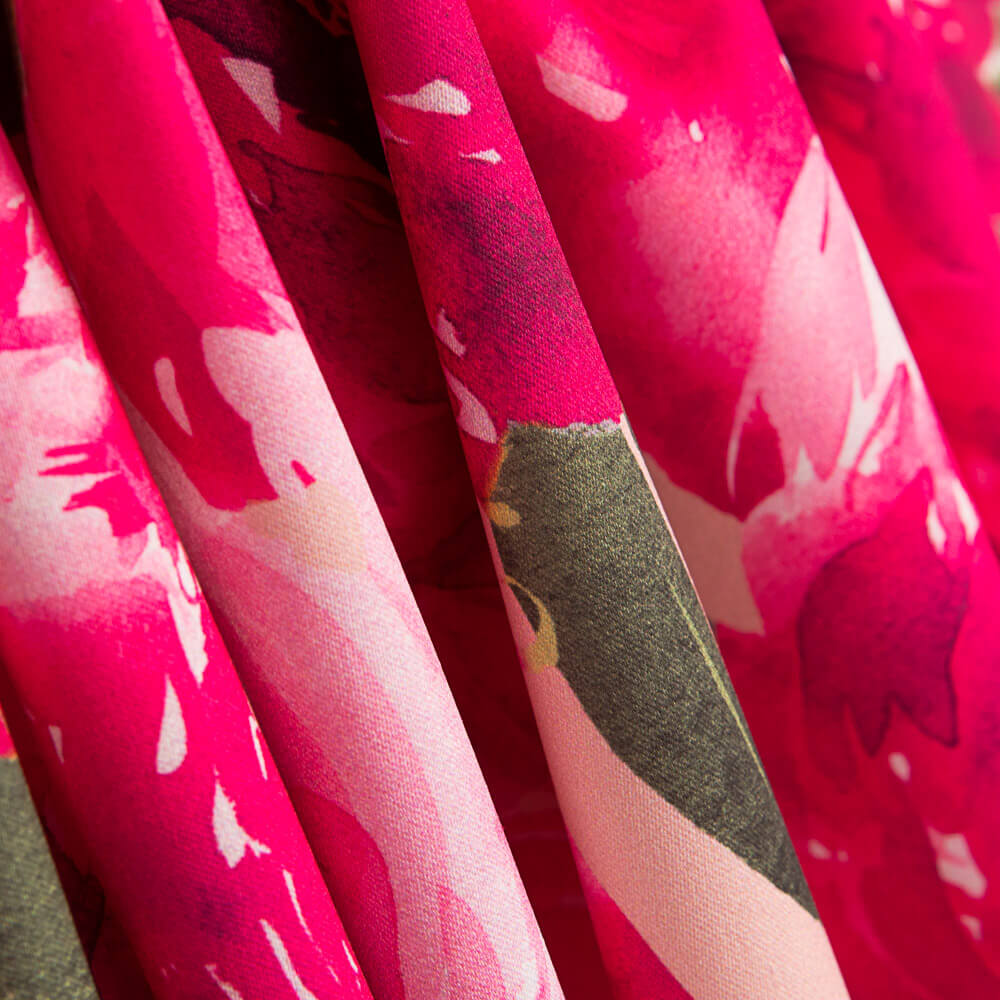 Fama Stretch Blume Pinselstriche Fuchsia - Ribes y Casals