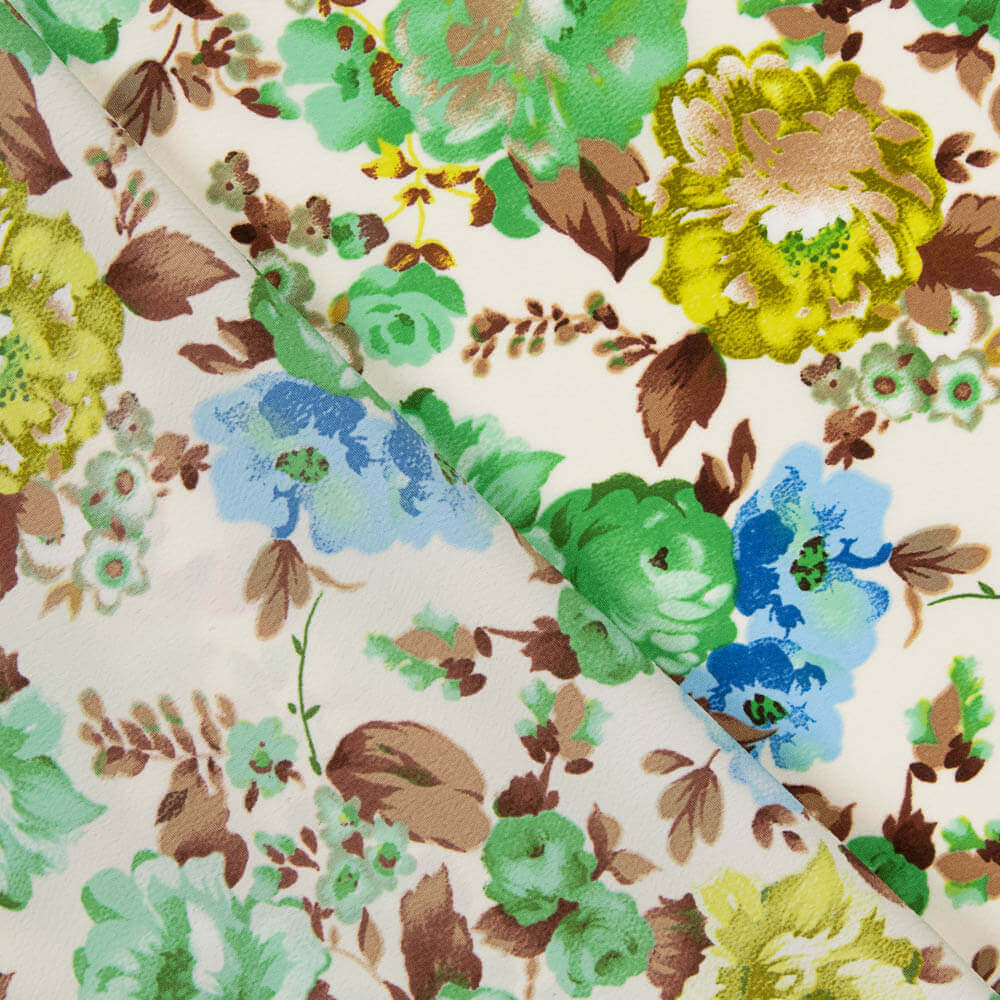 Cretona Polyester Krepp Cretona Nita Grün - Ribes y Casals