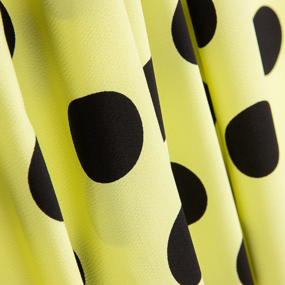 Polka Dot Krepp 33mm Limette - Ribes y Casals