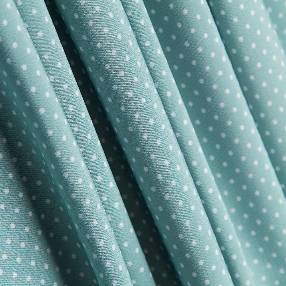 Krepp Mini Polka Dot Wasser Grün - Ribes y Casals