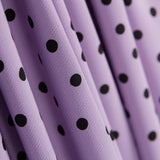 Mauve Schwarz Polka Dots Krepp 7mm - Ribes y Casals