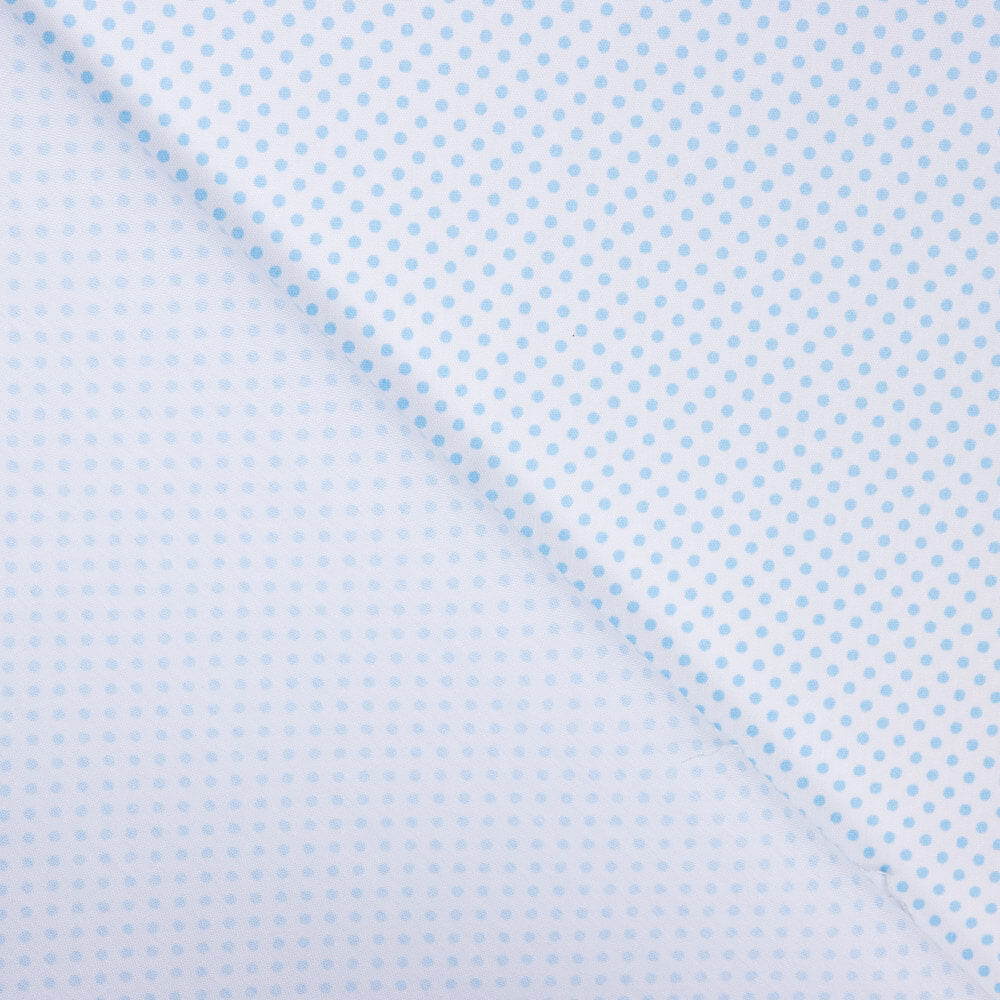 Flamenco Polka Dots Popeline 2mm Hellblau - Ribes y Casals