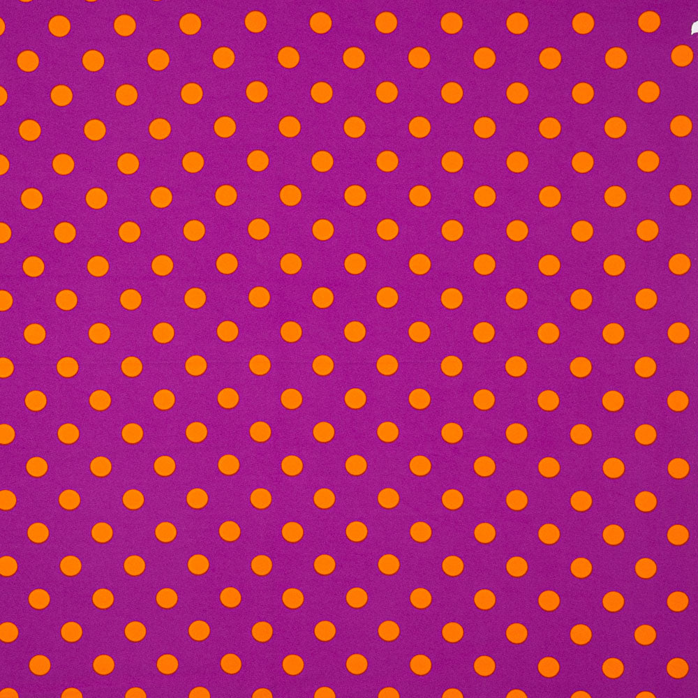 Elastische Gabardine Polka Dots 17mm Buganvilla-Orange - Ribes y Casals