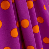 Elastische Gabardine Polka Dots 17mm Buganvilla-Orange - Ribes y Casals