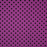 Buganvilla-Schwarz 17mm Polka Dot Stretch Gabardine - Ribes y Casals