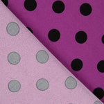 Buganvilla-Schwarz 17mm Polka Dot Stretch Gabardine - Ribes y Casals