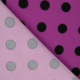 Buganvilla-Schwarz 17mm Polka Dot Stretch Gabardine - Ribes y Casals