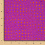 3mm Buganvilla-Orange Polka Dots Stretch Gabardine - Ribes y Casals