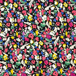 Polyester Krepp Polyester Blume Dreia Schwarz - Ribes y Casals