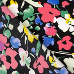 Polyester Krepp Polyester Blume Dreia Schwarz - Ribes y Casals