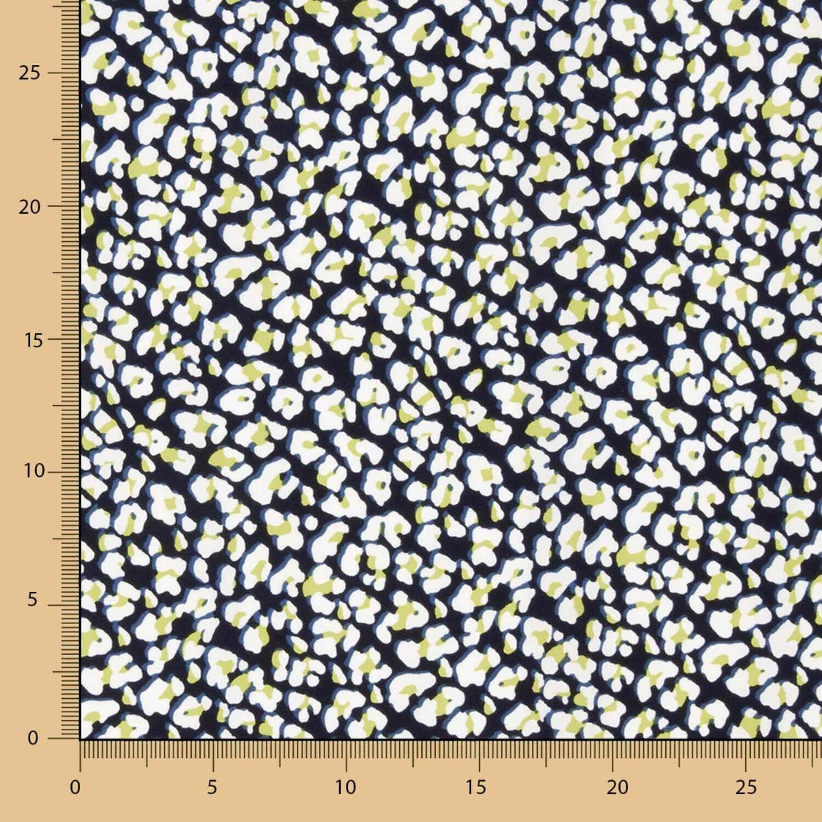 Polyester Krepp Leopard Limette - Ribes y Casals