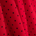 Polka Dots 3mm rot-schwarzer elastischer Regenmantel - Ribes y Casals