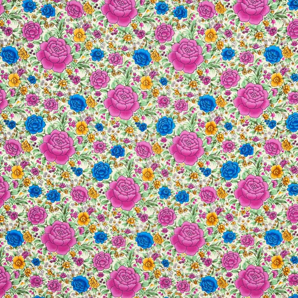 Krepp Polyester Cretona Echte Buganvillas - Ribes y Casals