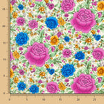 Krepp Polyester Cretona Echte Buganvillas - Ribes y Casals