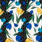 Tulips Elastischer Regenmantel Blau gepunktet - Ribes y Casals
