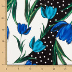 Tulips Elastischer Regenmantel Blau gepunktet - Ribes y Casals