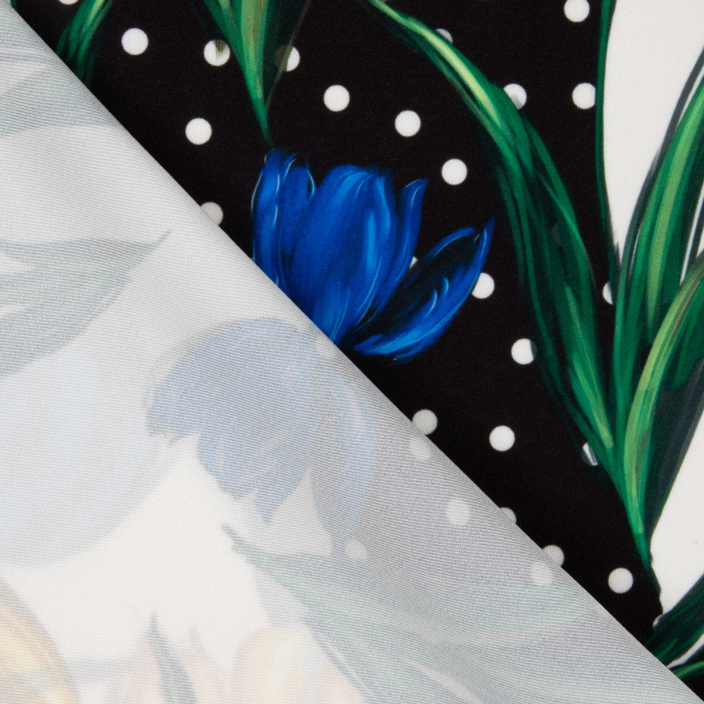 Tulips Elastischer Regenmantel Blau gepunktet - Ribes y Casals