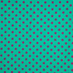 17mm Grün-Buganvilla Elastische Gabardine mit Polka Dots - Ribes y Casals