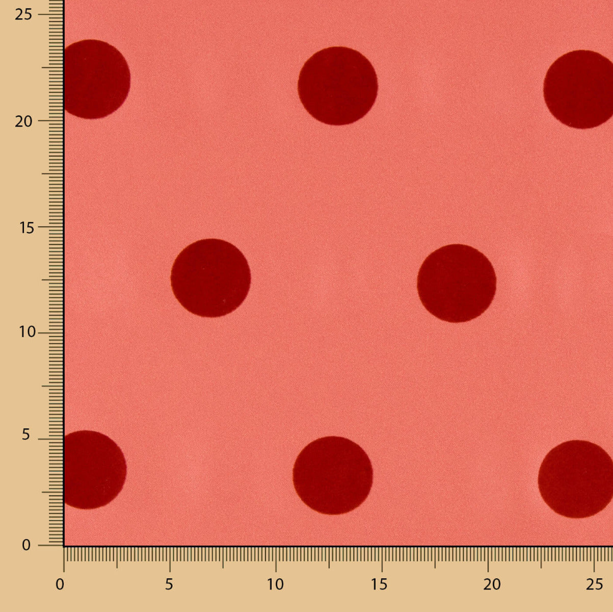 Fama Koralle Mond beflockt Koralle Rot 30mm - Ribes y Casals