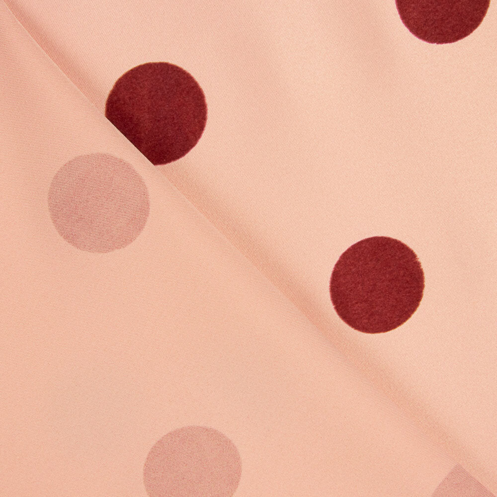Reststück Fama Hellrosa Lunar Flocked Rosé 30 mm – verschiedene Maße x Breite 140 cm - Ribes y Casals