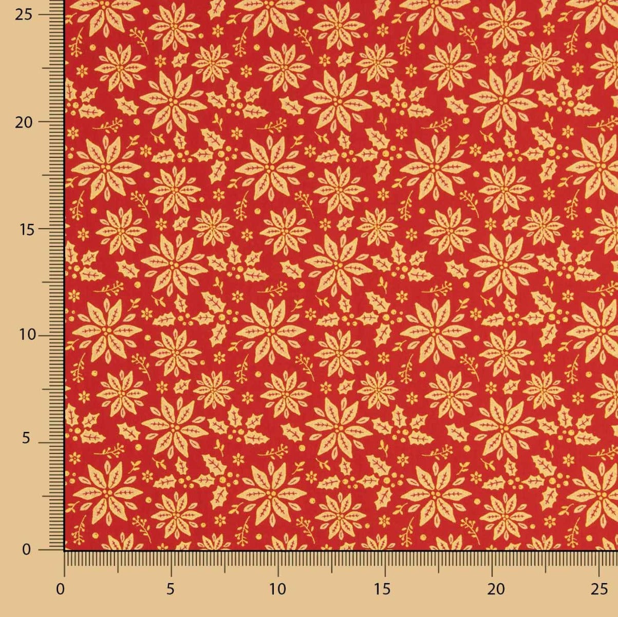 Flor de Fuego Baumwollpopeline Popeline-Stoff - Breite 145 cm - Ribes y Casals
