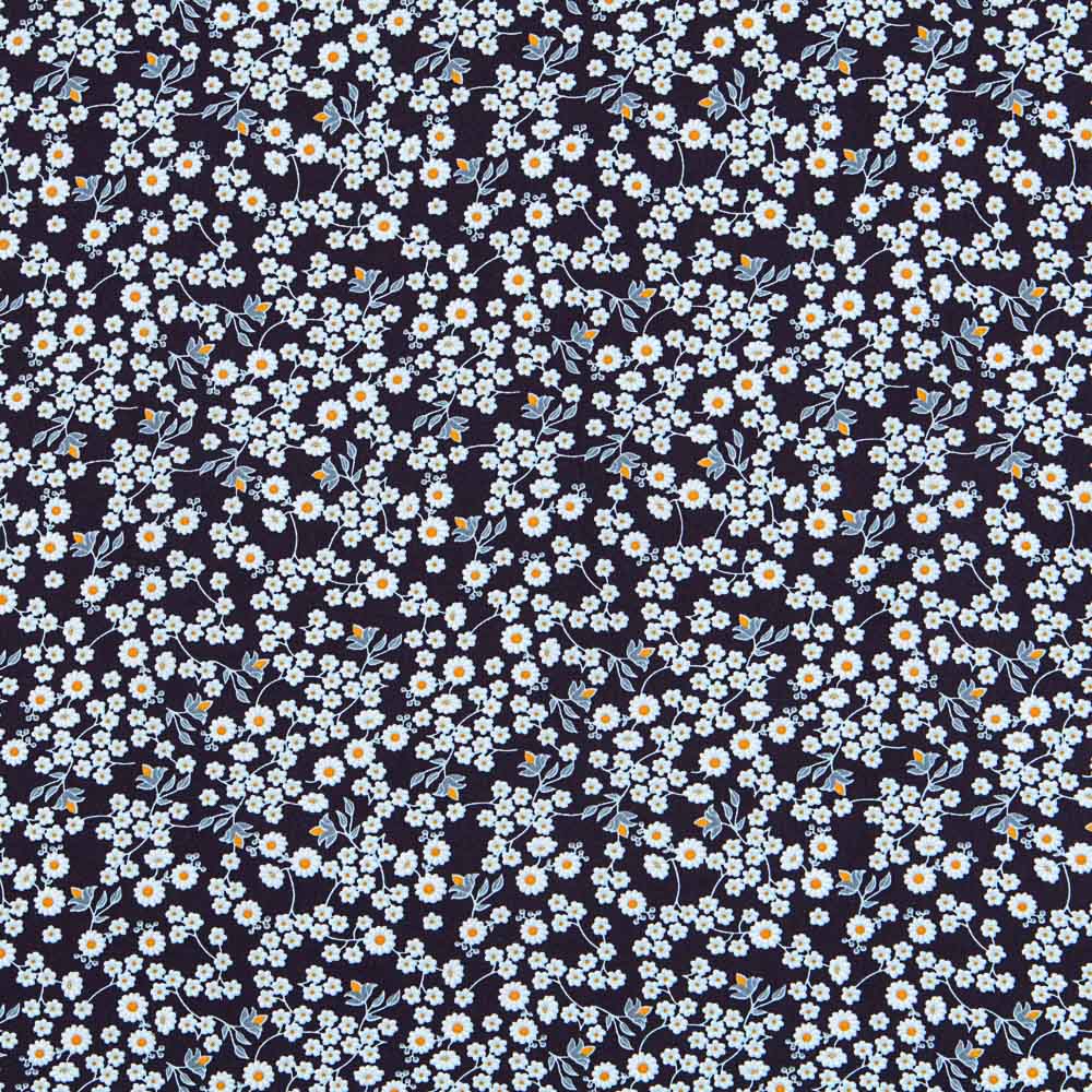 Navy Daisy Baumwolle - Ribes y Casals