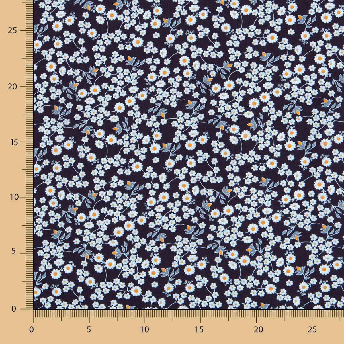 Navy Daisy Baumwolle - Ribes y Casals