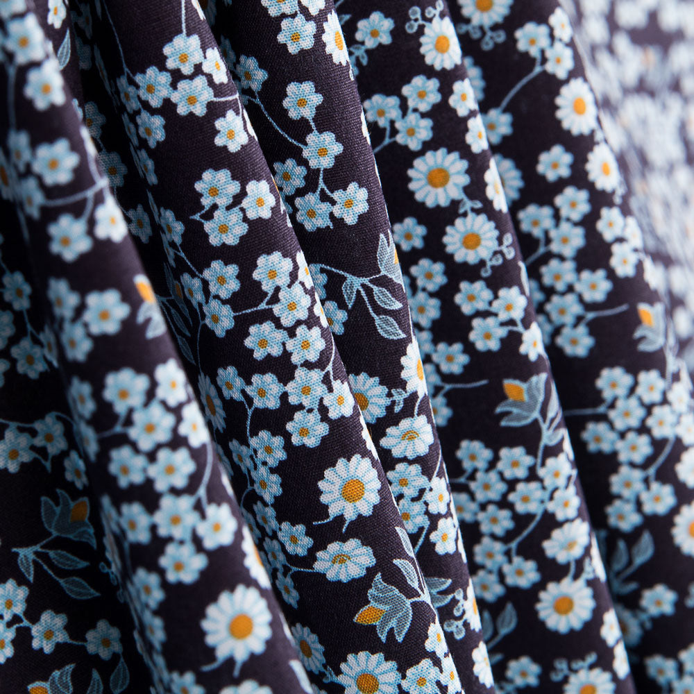 Navy Daisy Baumwolle - Ribes y Casals