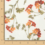 Bedrucktes Canvas mit Blumenmuster in Terrakotta - Ribes y Casals