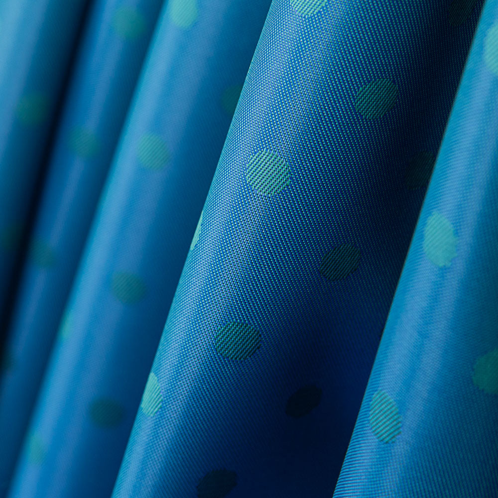 Innenfutter Rayon Polka Dots Blau Grün - Ribes y Casals