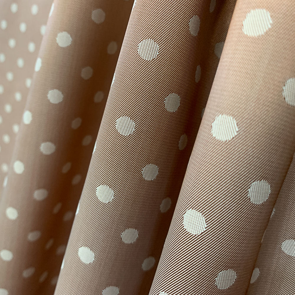 Innenfutter Rayon Polka Dots Kamelgrün - Ribes y Casals