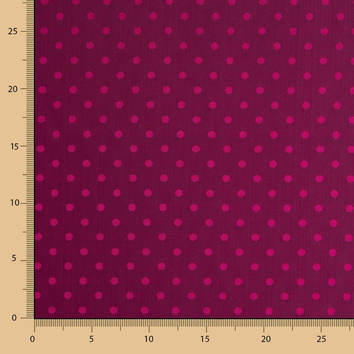 Futter Rayon Polka Dots Dunkelfuchsia - Ribes y Casals