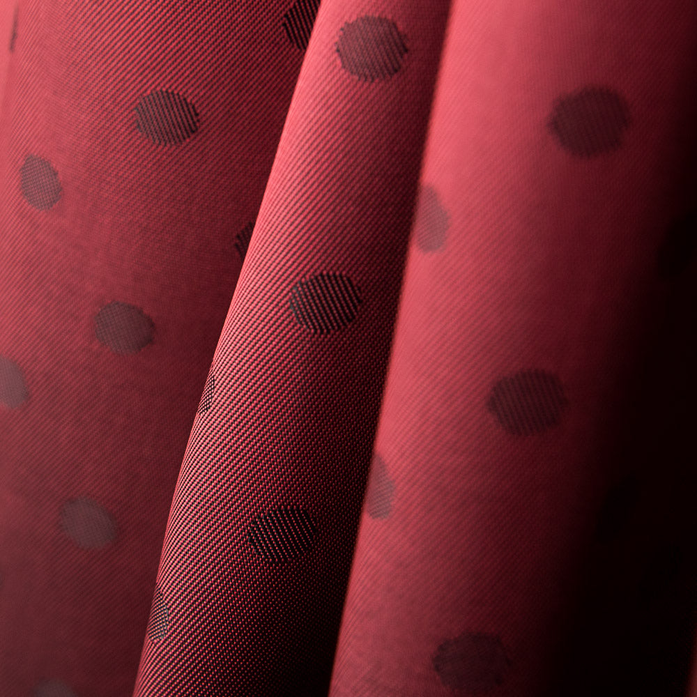 Futter Rayon Polka Dots Granat - Ribes y Casals