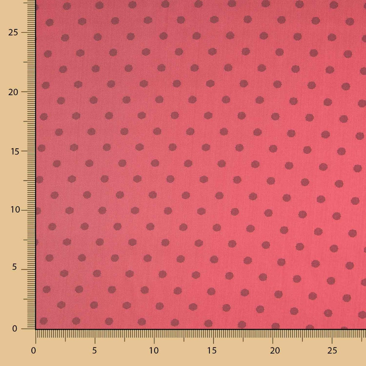 Futter Rayon Polka Dots Granat - Ribes y Casals