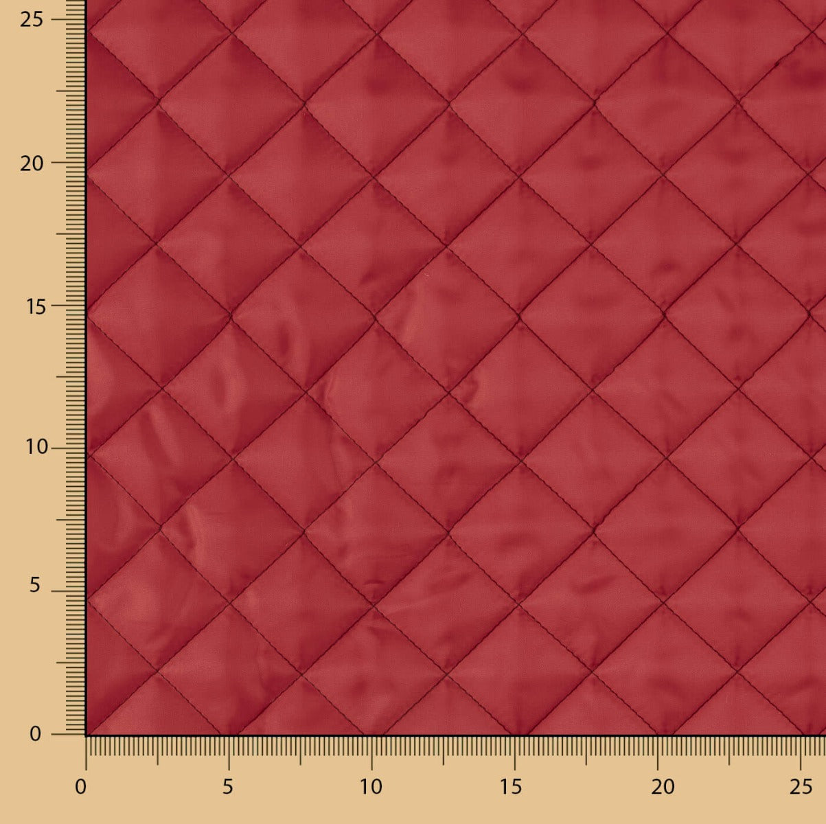 Roter, gesteppter Futterstoff – verschiedene Maße x 150 cm breit - Ribes y Casals