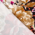 Roter gepunkteter Blumen-Trenchcoat mit Gummizug - Ribes y Casals