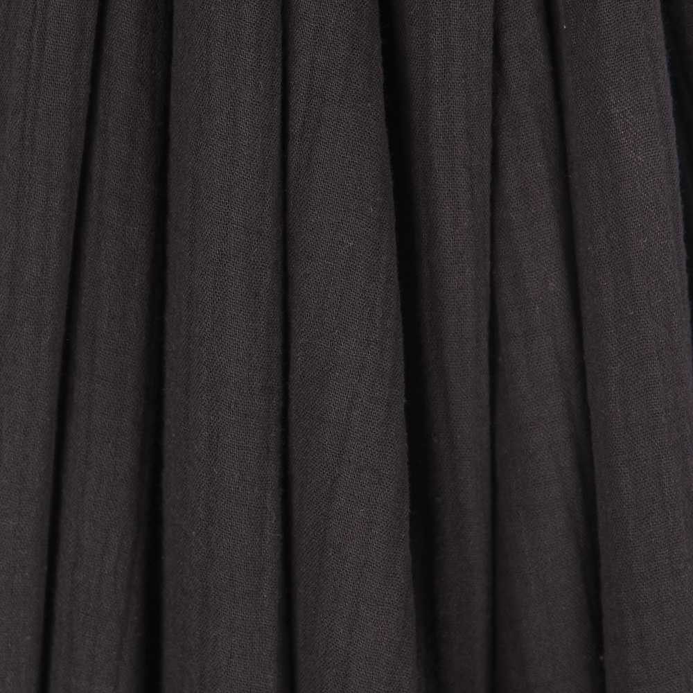 Reststück Bambula Baumwolle 135 cm Schwarz – verschiedene Maße x Breite 135 cm - Ribes y Casals