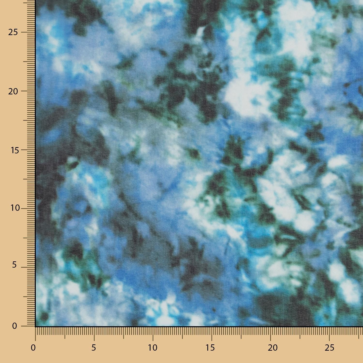 Tie Dye Blaue bedruckte Gaze - Ribes y Casals