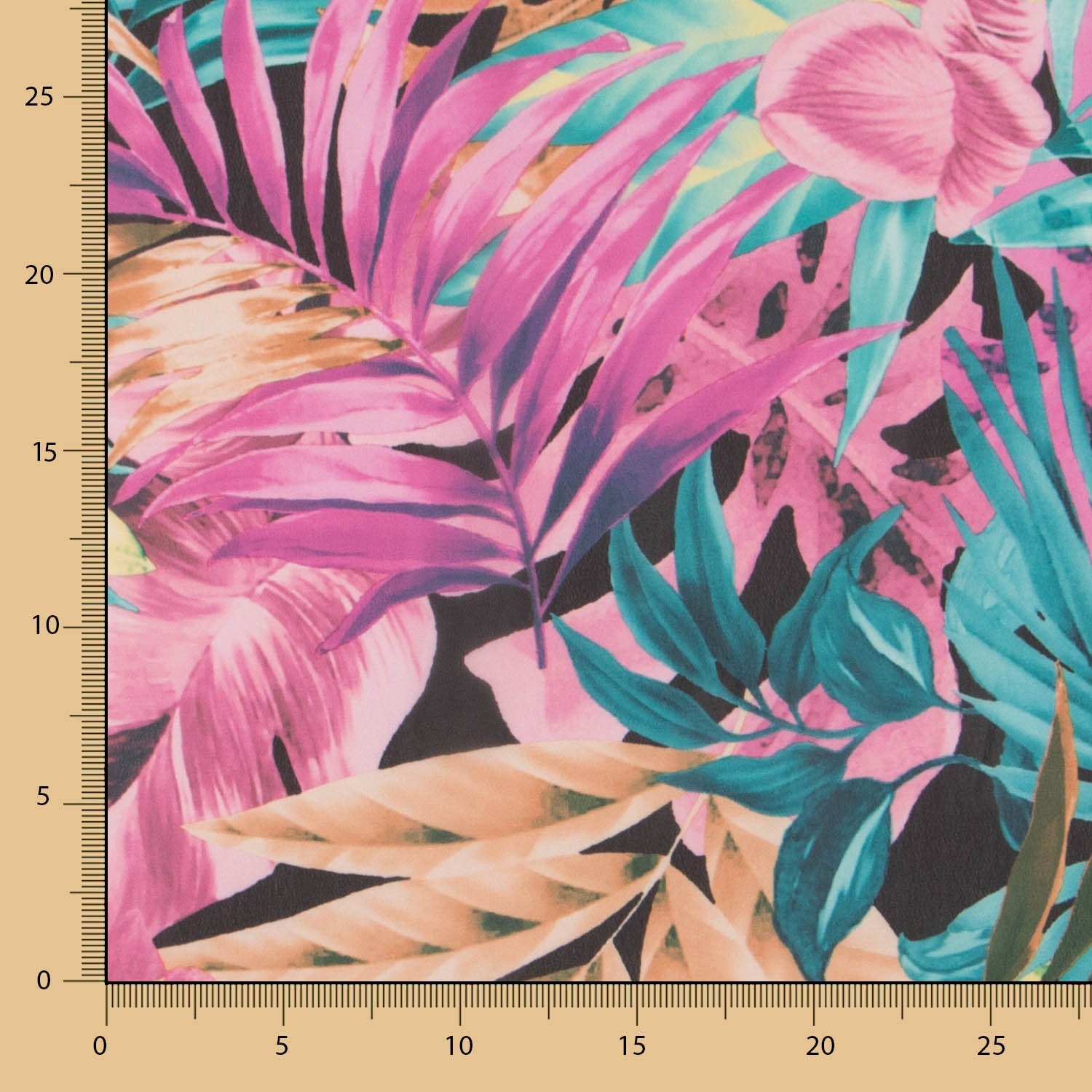 Tropic Fuchsia Bedruckte Gaze - Ribes y Casals